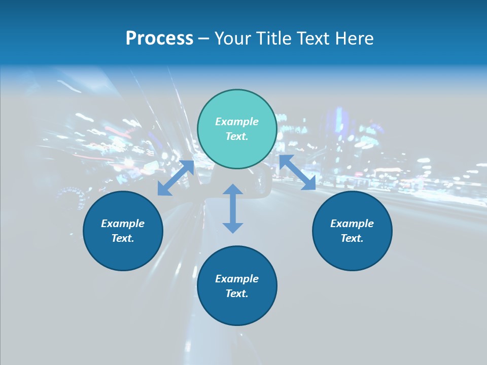 Destination Downtown Road PowerPoint Template