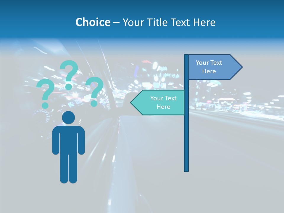 Destination Downtown Road PowerPoint Template