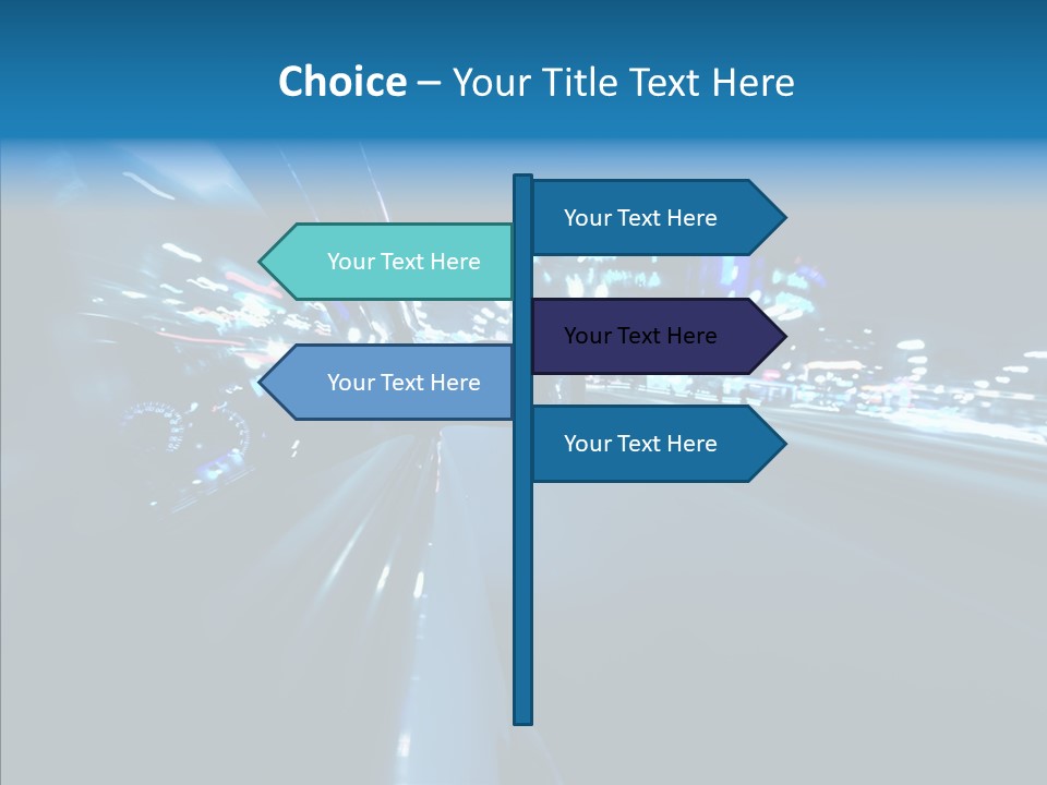 Destination Downtown Road PowerPoint Template