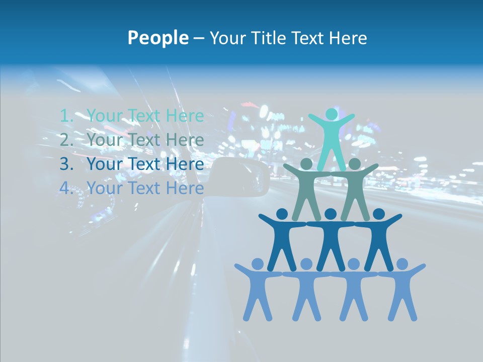 Destination Downtown Road PowerPoint Template