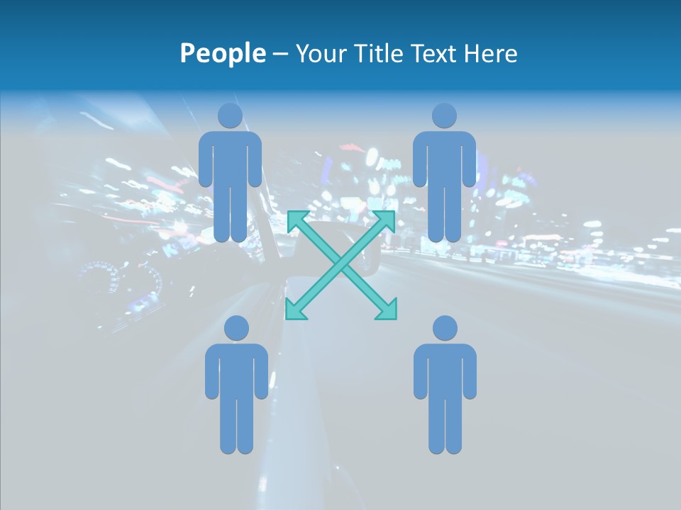 Destination Downtown Road PowerPoint Template