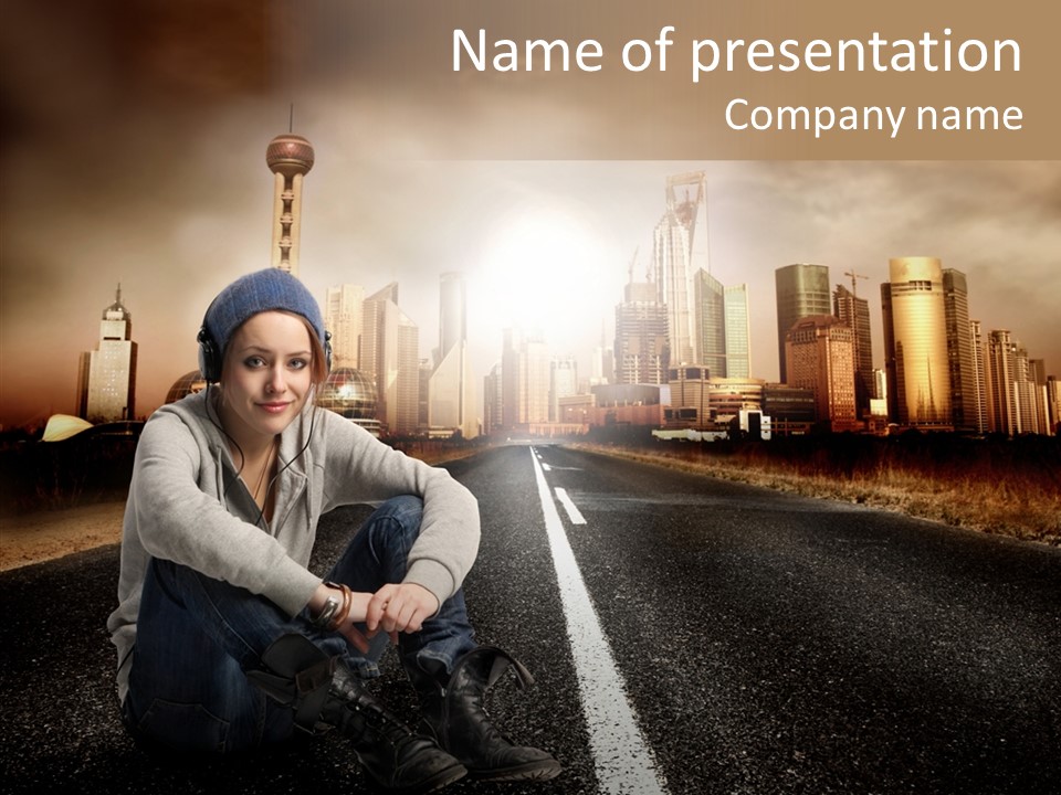 Music Car Style PowerPoint Template