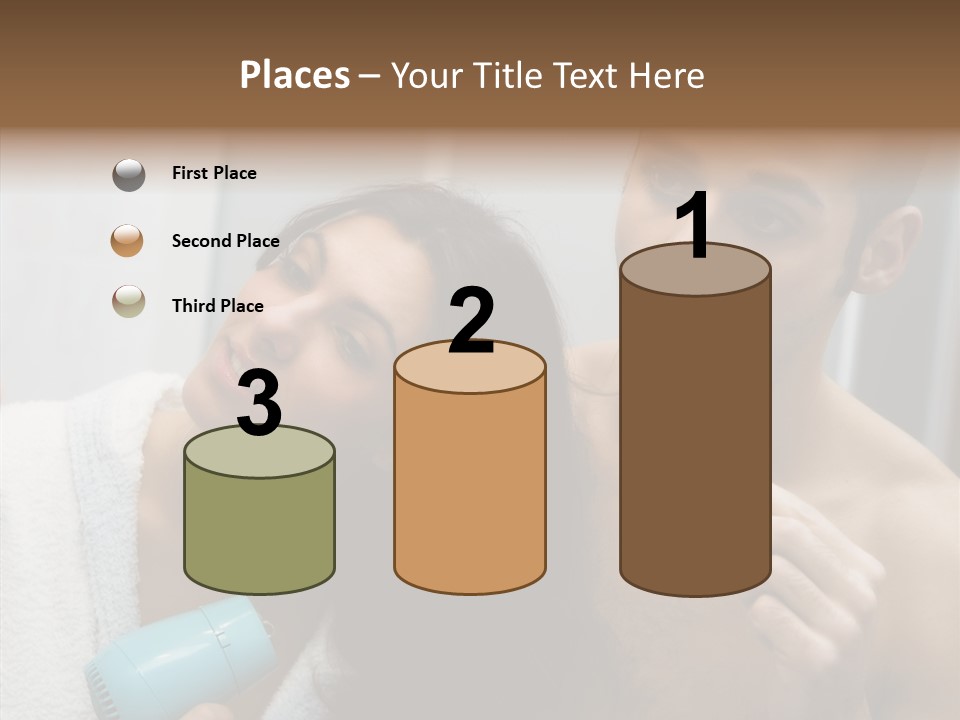 Flirting Caucasian Relationship PowerPoint Template