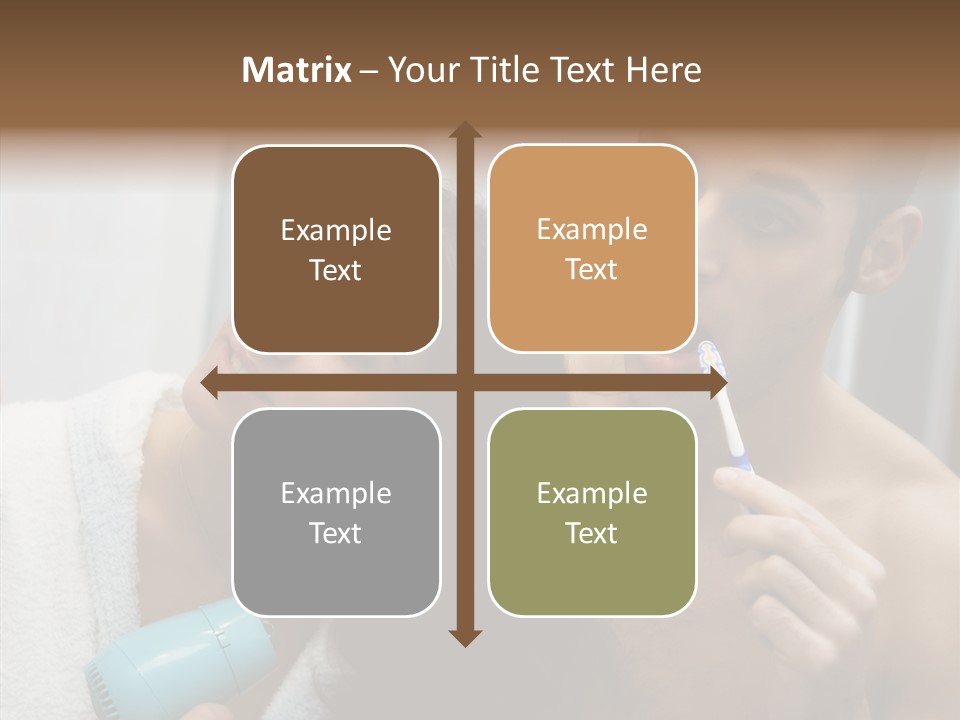 Flirting Caucasian Relationship PowerPoint Template