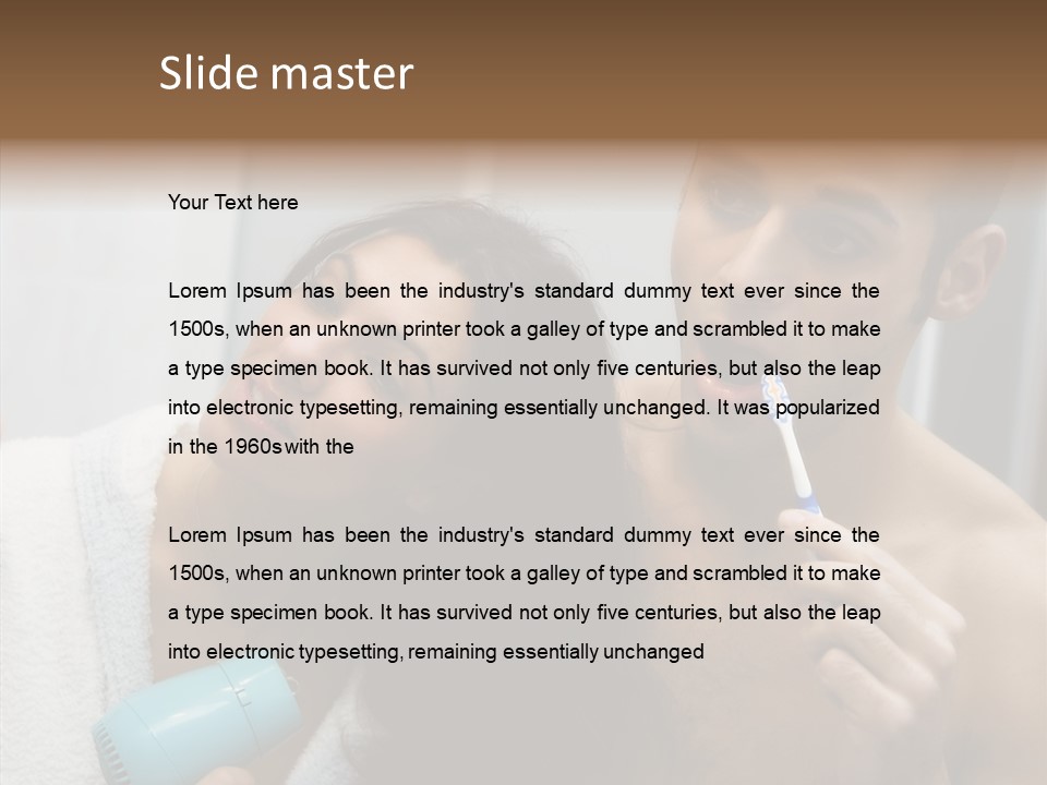 Flirting Caucasian Relationship PowerPoint Template