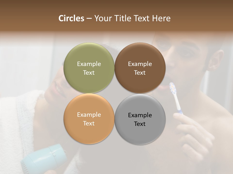 Flirting Caucasian Relationship PowerPoint Template