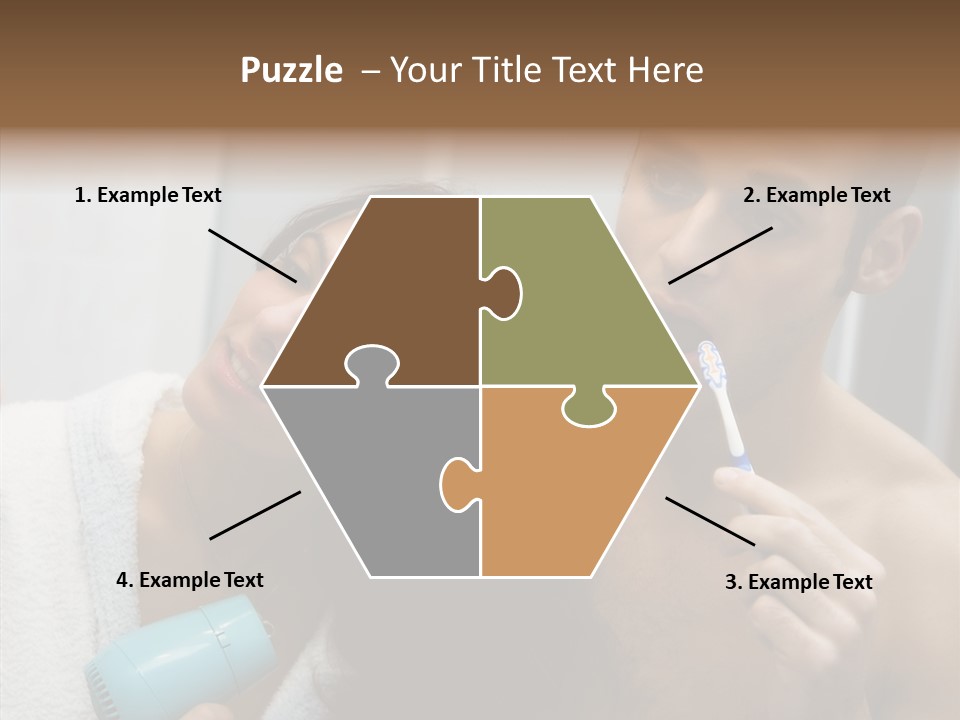 Flirting Caucasian Relationship PowerPoint Template