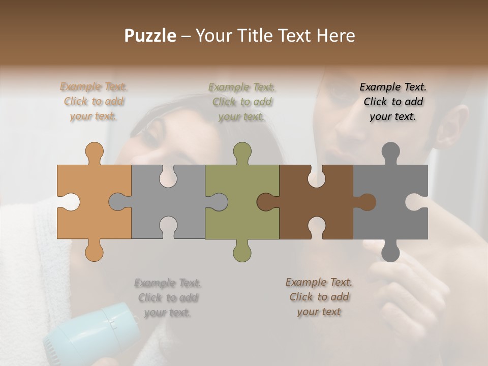 Flirting Caucasian Relationship PowerPoint Template