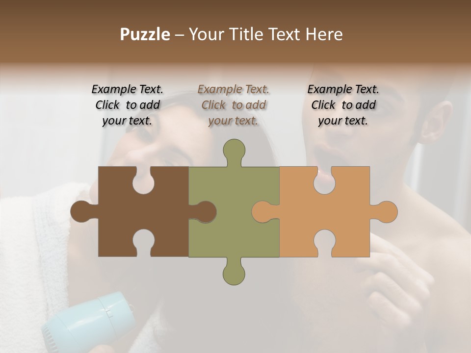 Flirting Caucasian Relationship PowerPoint Template