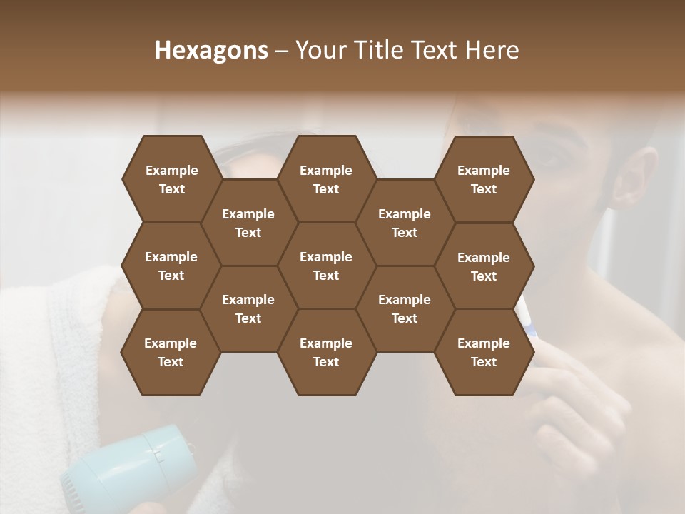 Flirting Caucasian Relationship PowerPoint Template