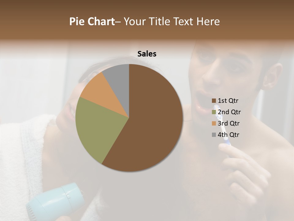 Flirting Caucasian Relationship PowerPoint Template