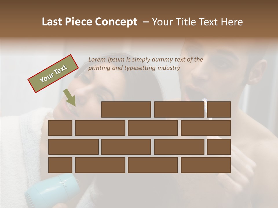 Flirting Caucasian Relationship PowerPoint Template