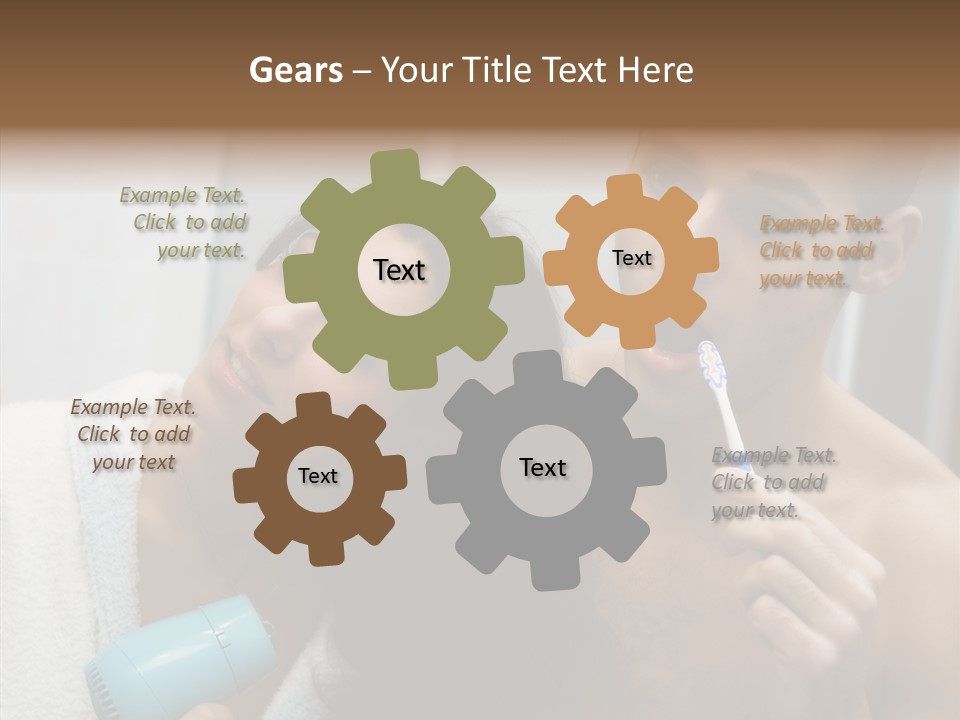 Flirting Caucasian Relationship PowerPoint Template