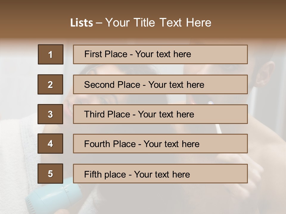 Flirting Caucasian Relationship PowerPoint Template
