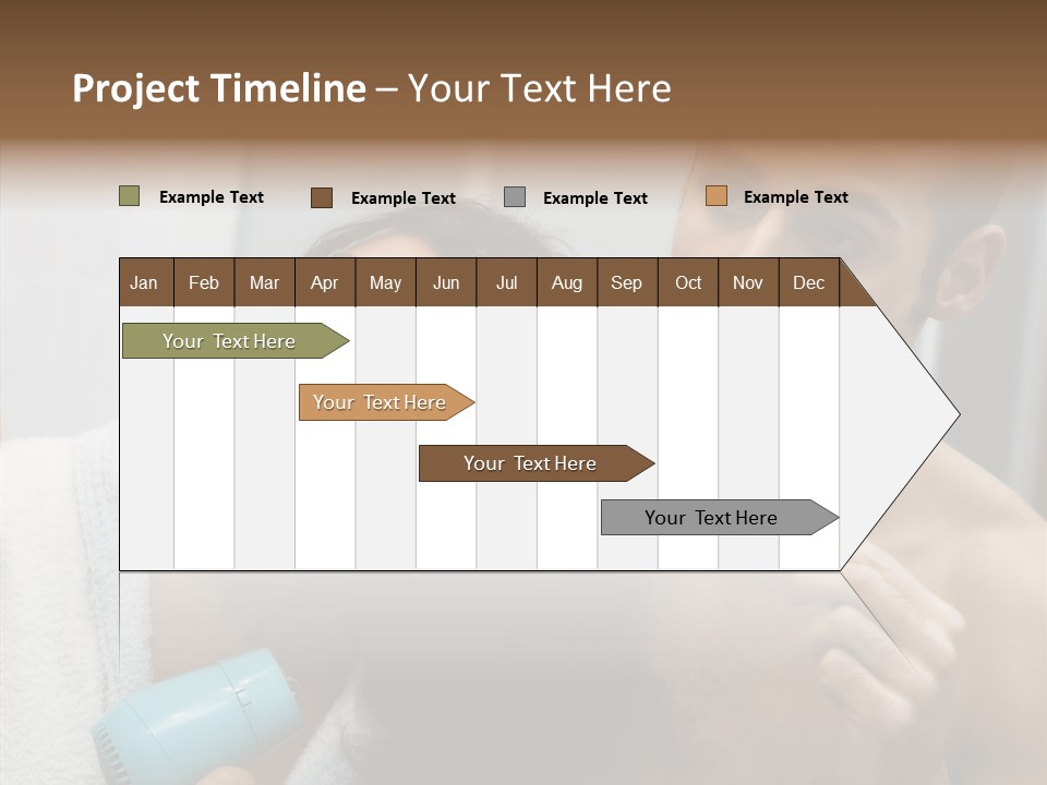 Flirting Caucasian Relationship PowerPoint Template