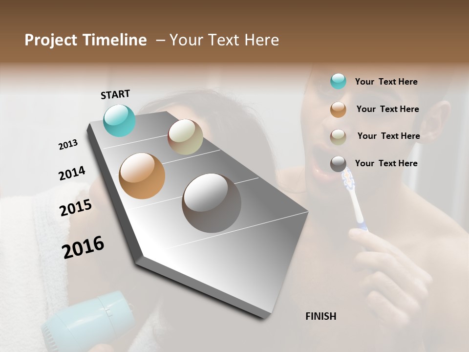 Flirting Caucasian Relationship PowerPoint Template