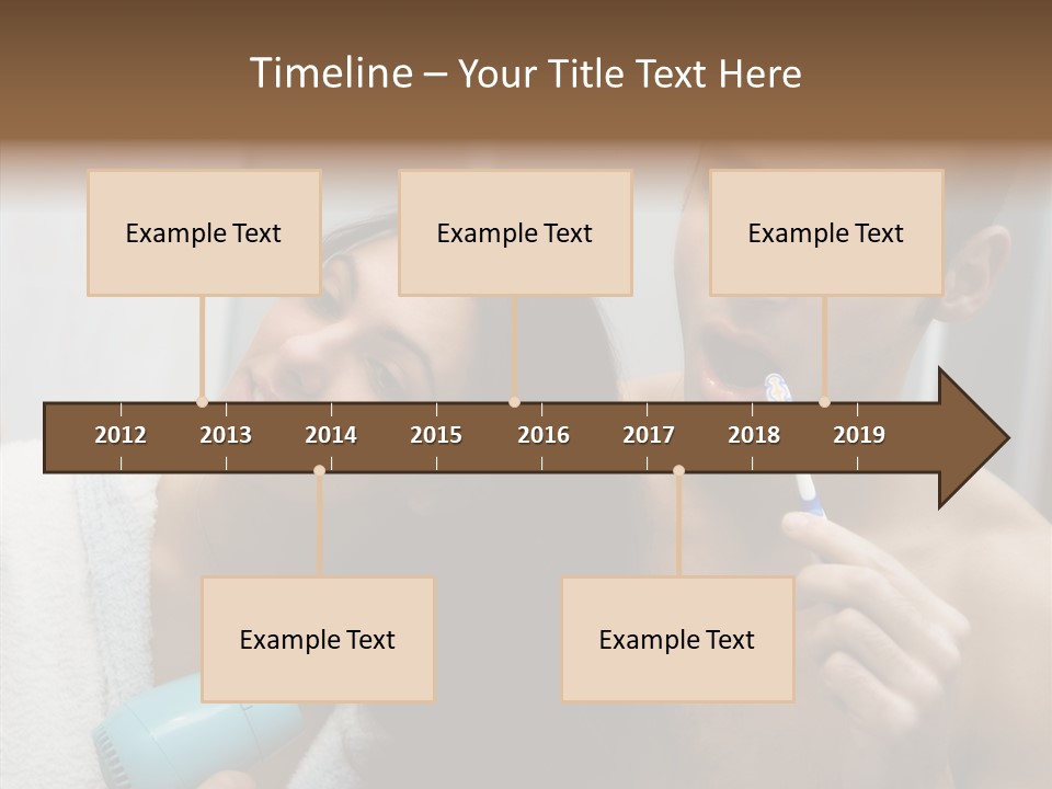 Flirting Caucasian Relationship PowerPoint Template