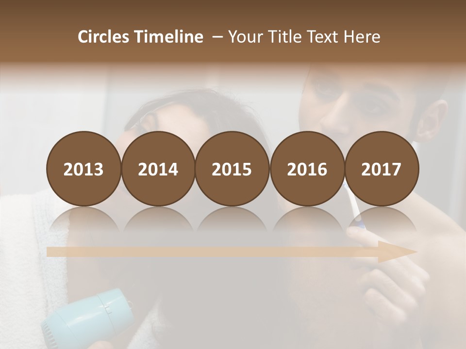 Flirting Caucasian Relationship PowerPoint Template