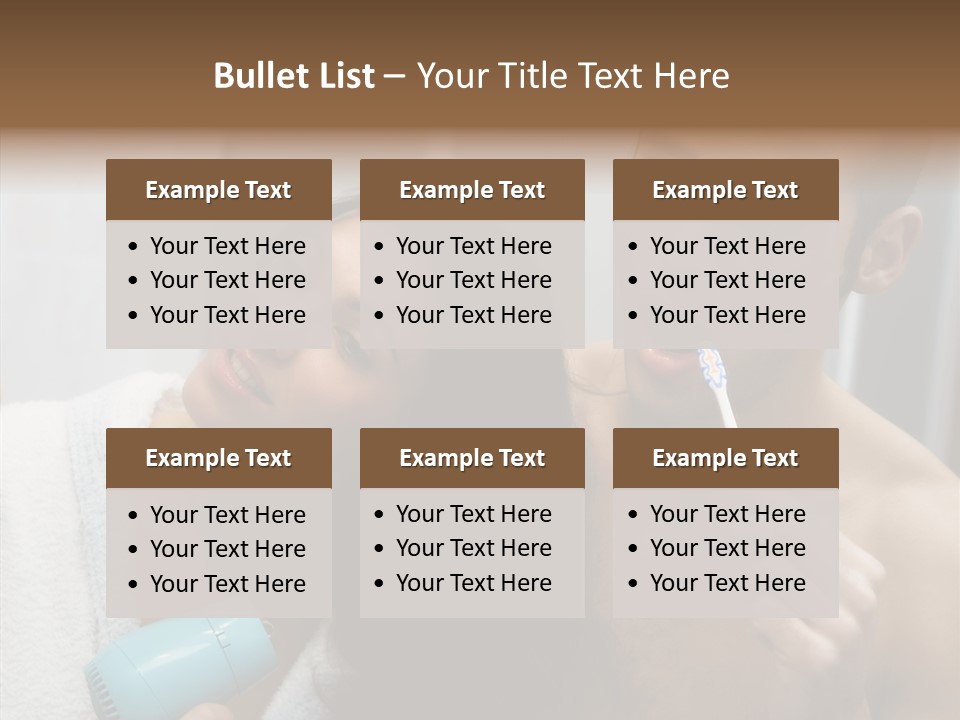 Flirting Caucasian Relationship PowerPoint Template