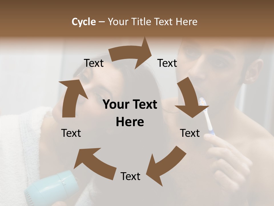 Flirting Caucasian Relationship PowerPoint Template