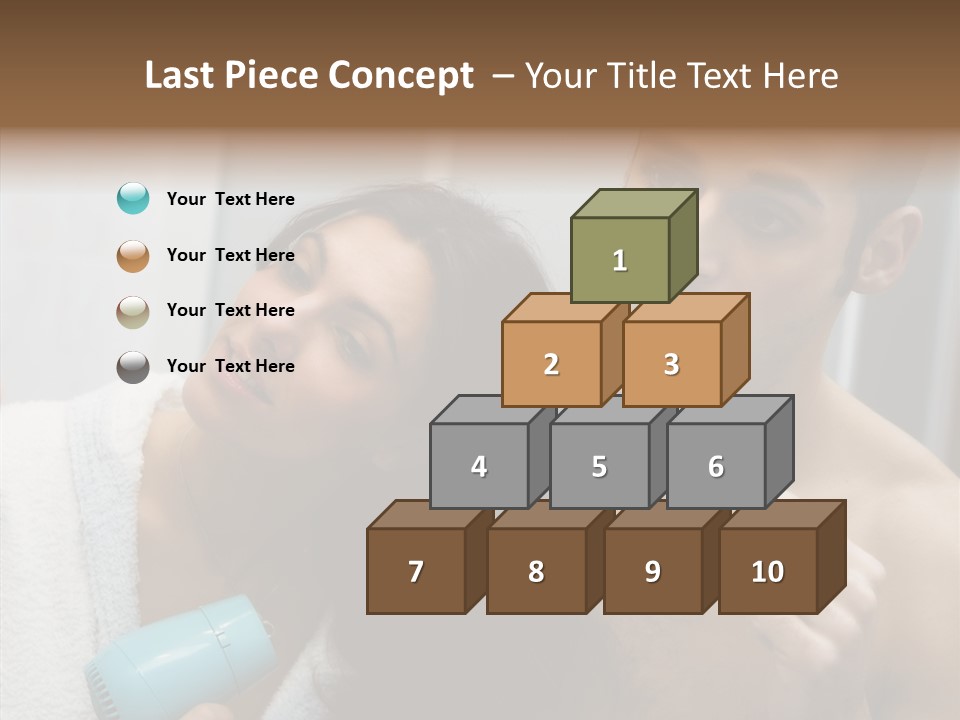 Flirting Caucasian Relationship PowerPoint Template