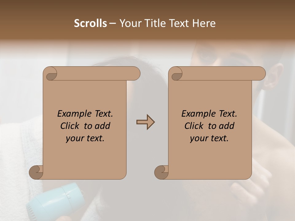 Flirting Caucasian Relationship PowerPoint Template