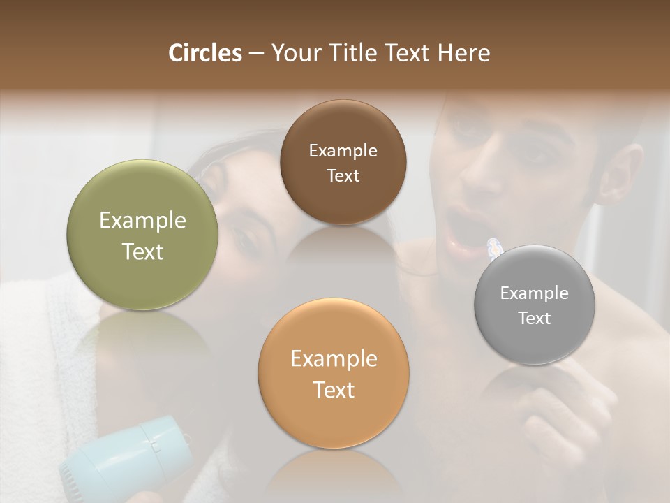 Flirting Caucasian Relationship PowerPoint Template