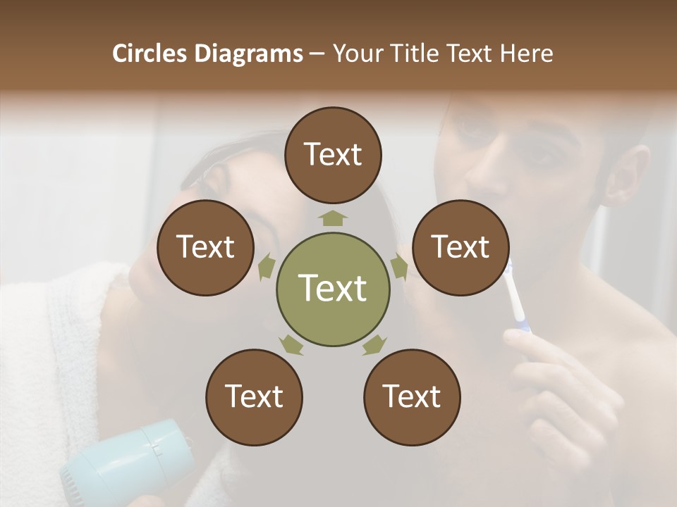 Flirting Caucasian Relationship PowerPoint Template