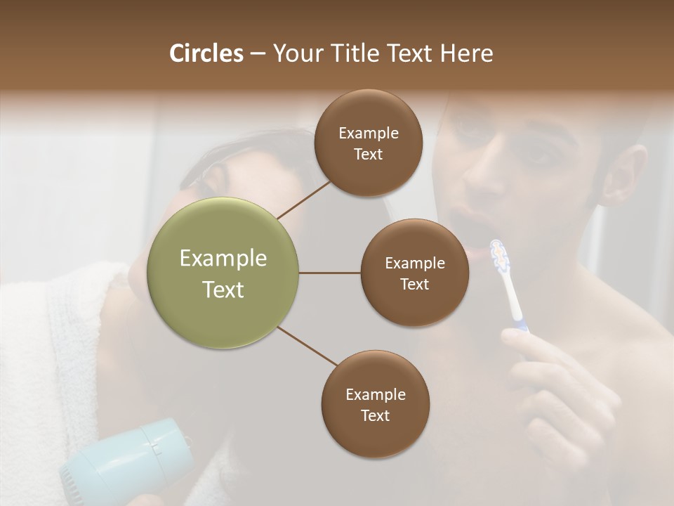 Flirting Caucasian Relationship PowerPoint Template