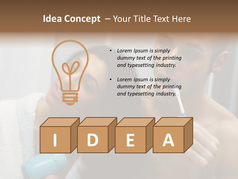 Flirting Caucasian Relationship PowerPoint Template