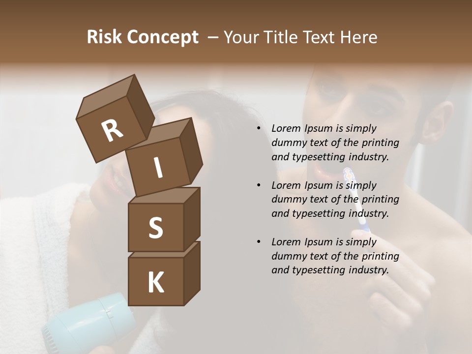 Flirting Caucasian Relationship PowerPoint Template