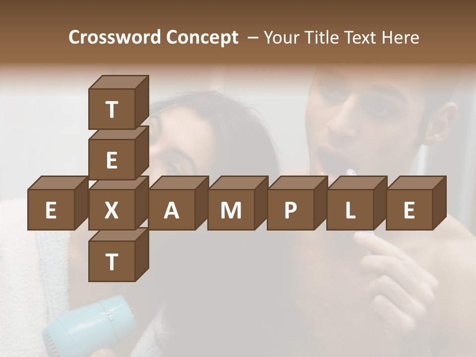 Flirting Caucasian Relationship PowerPoint Template