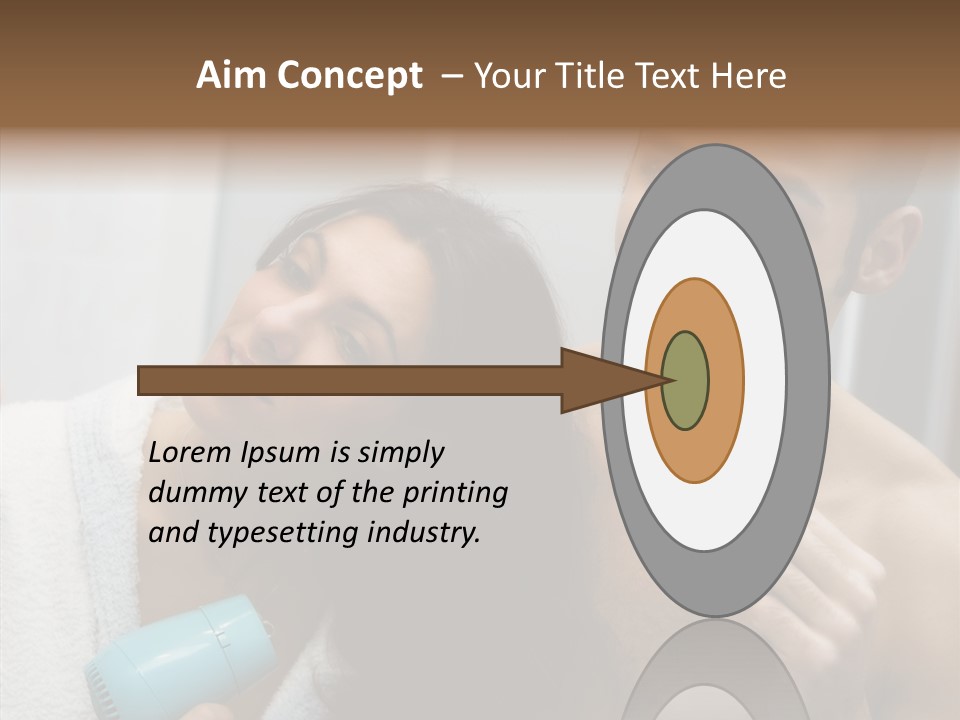 Flirting Caucasian Relationship PowerPoint Template