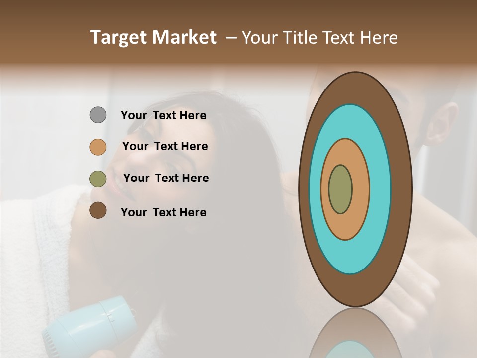 Flirting Caucasian Relationship PowerPoint Template