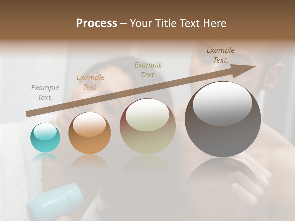Flirting Caucasian Relationship PowerPoint Template