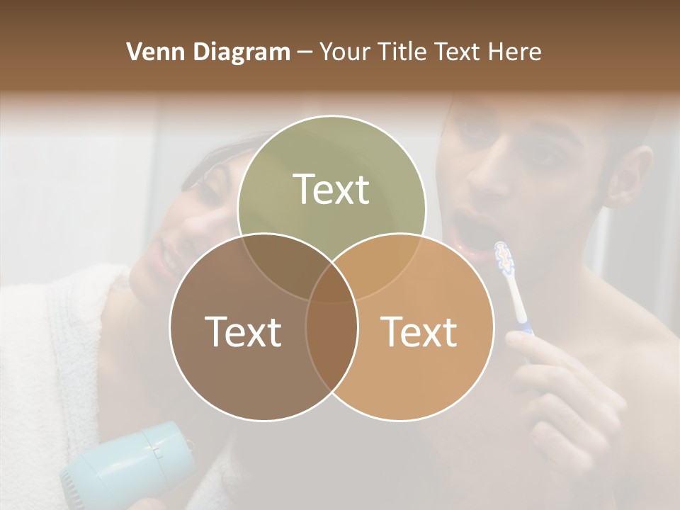 Flirting Caucasian Relationship PowerPoint Template