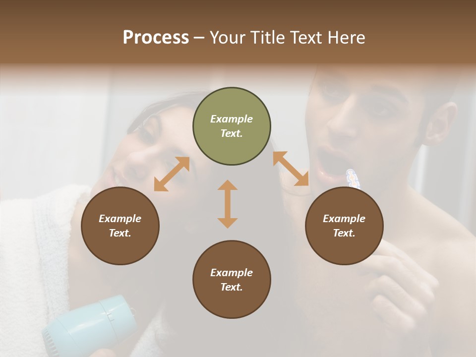 Flirting Caucasian Relationship PowerPoint Template