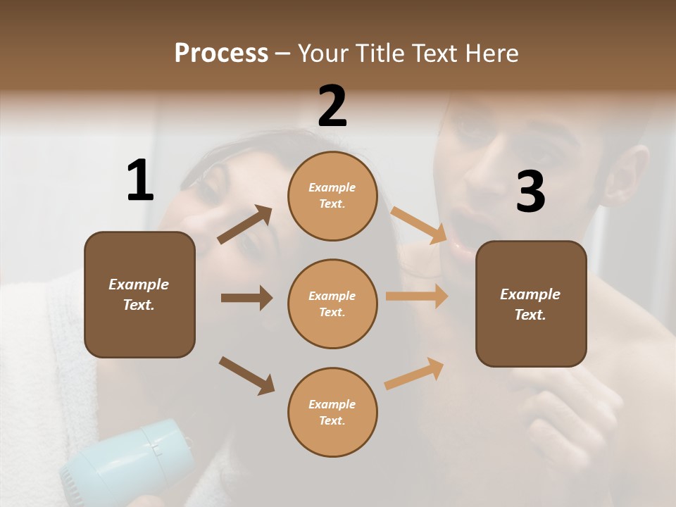 Flirting Caucasian Relationship PowerPoint Template
