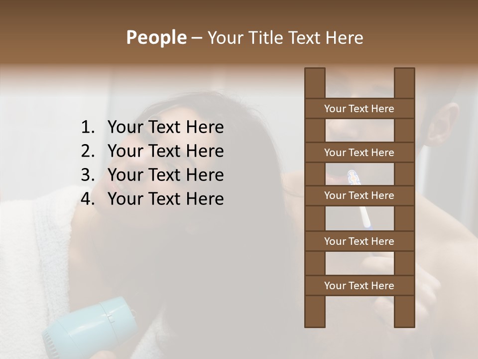Flirting Caucasian Relationship PowerPoint Template