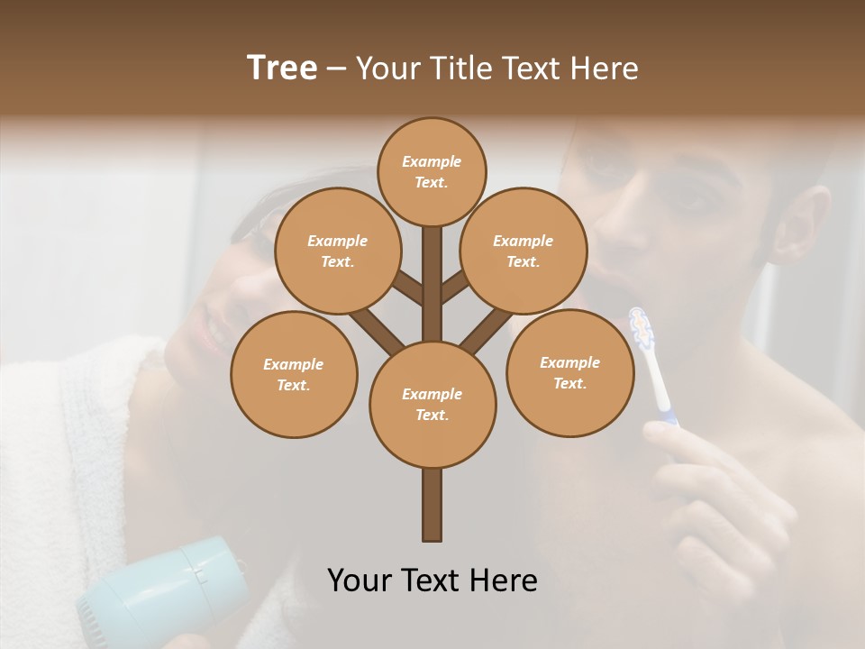 Flirting Caucasian Relationship PowerPoint Template
