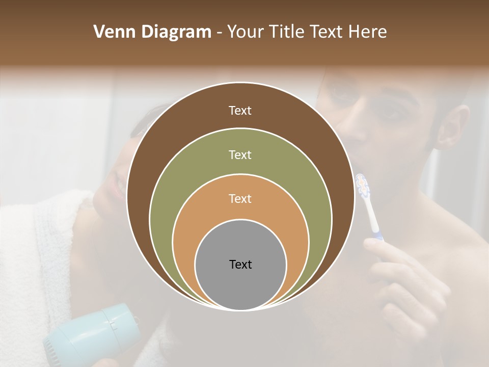 Flirting Caucasian Relationship PowerPoint Template