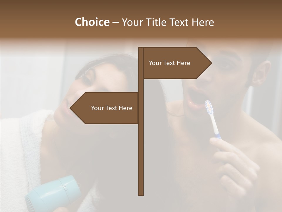 Flirting Caucasian Relationship PowerPoint Template