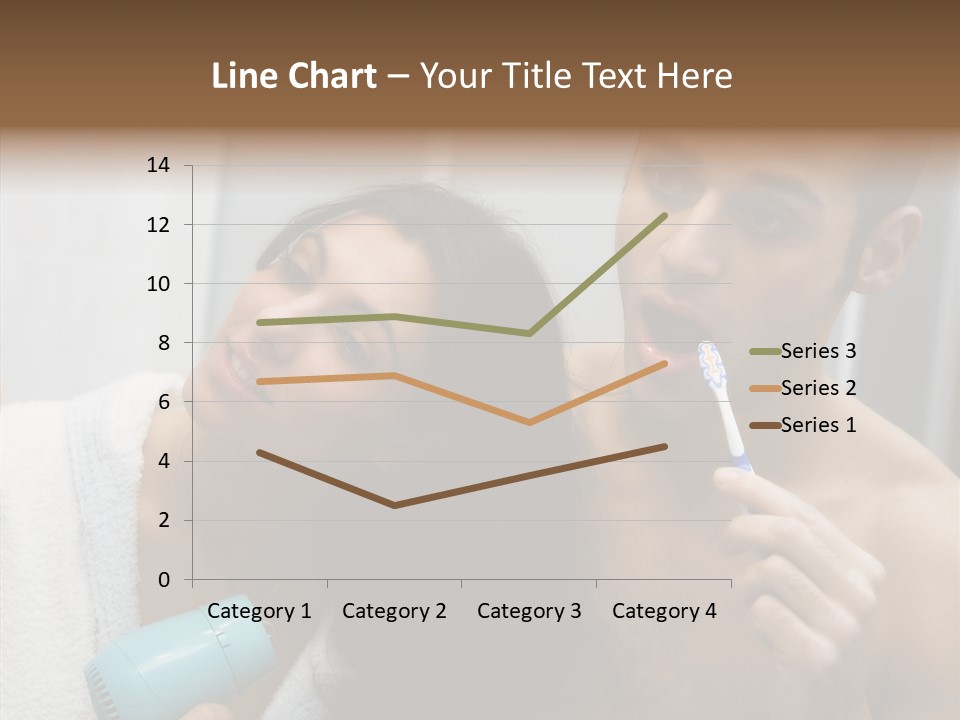 Flirting Caucasian Relationship PowerPoint Template