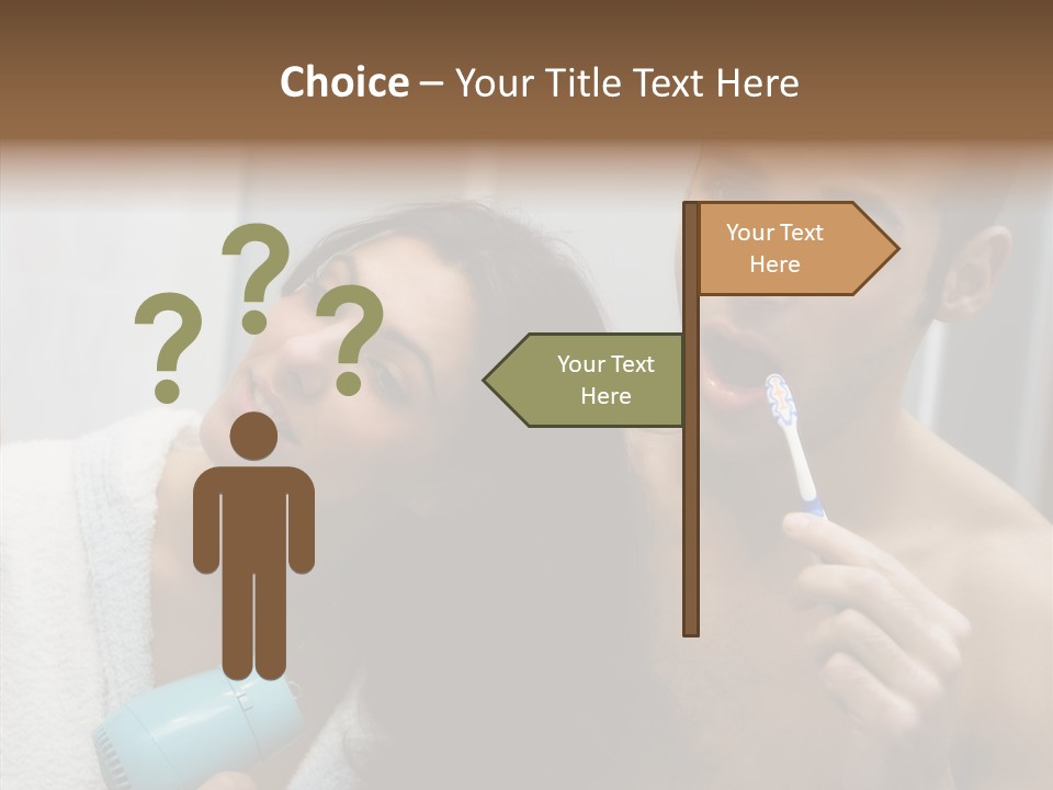 Flirting Caucasian Relationship PowerPoint Template