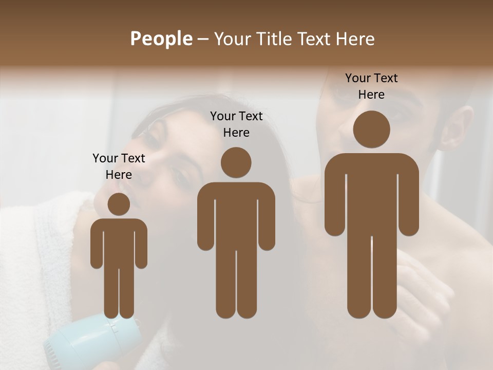 Flirting Caucasian Relationship PowerPoint Template