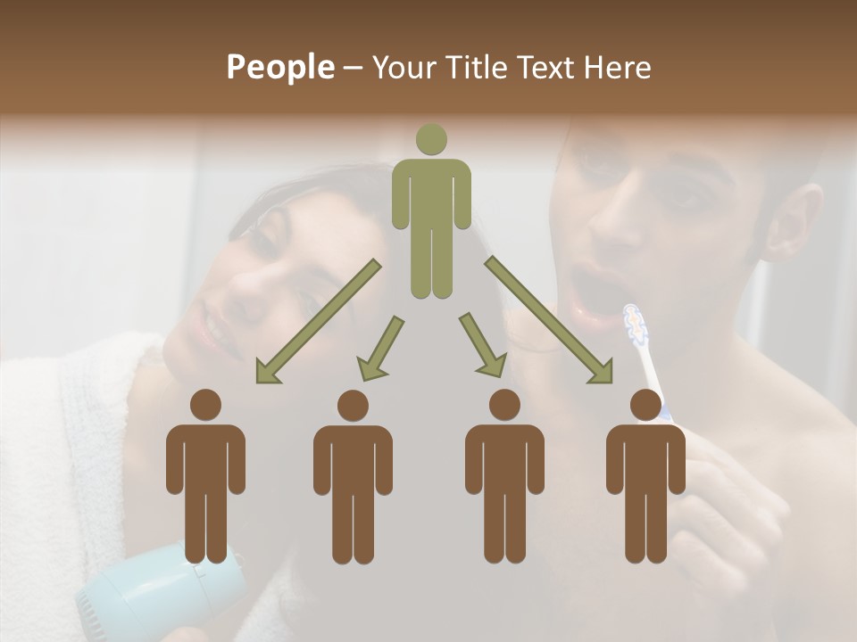 Flirting Caucasian Relationship PowerPoint Template