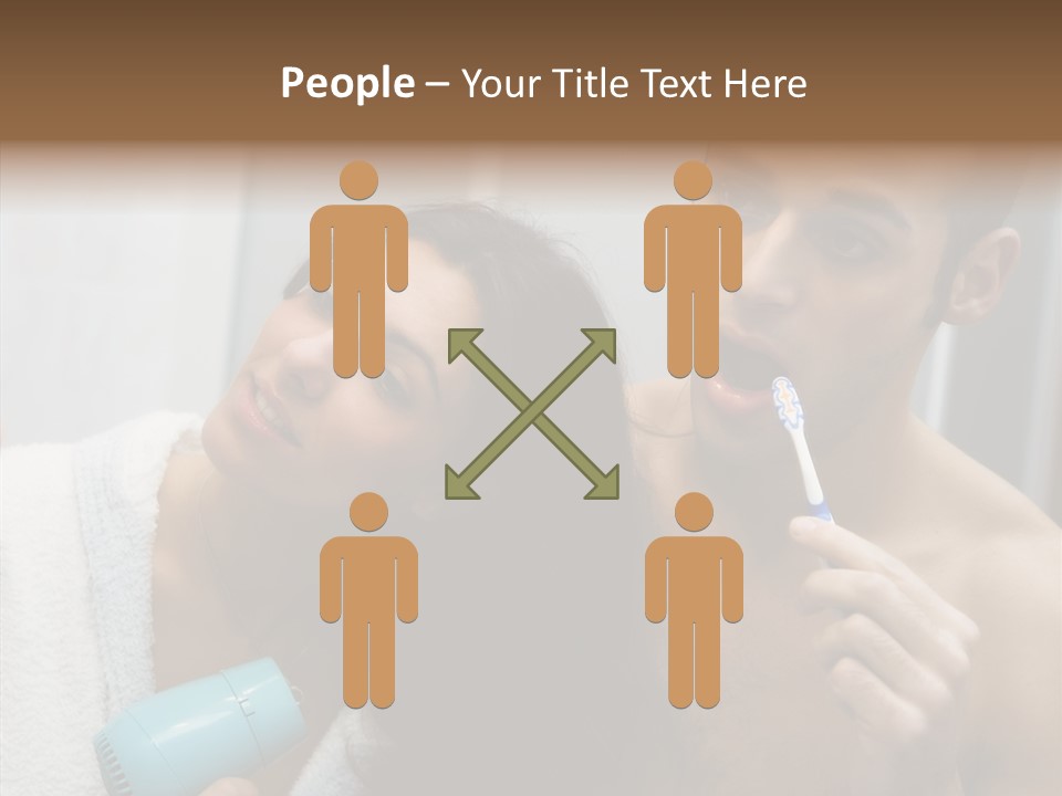 Flirting Caucasian Relationship PowerPoint Template