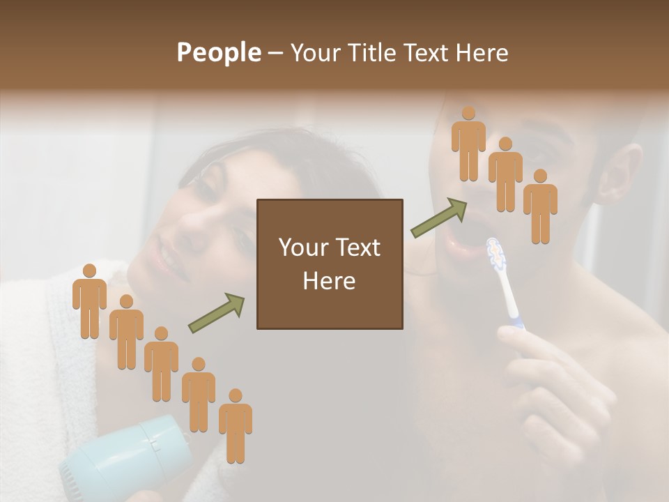 Flirting Caucasian Relationship PowerPoint Template