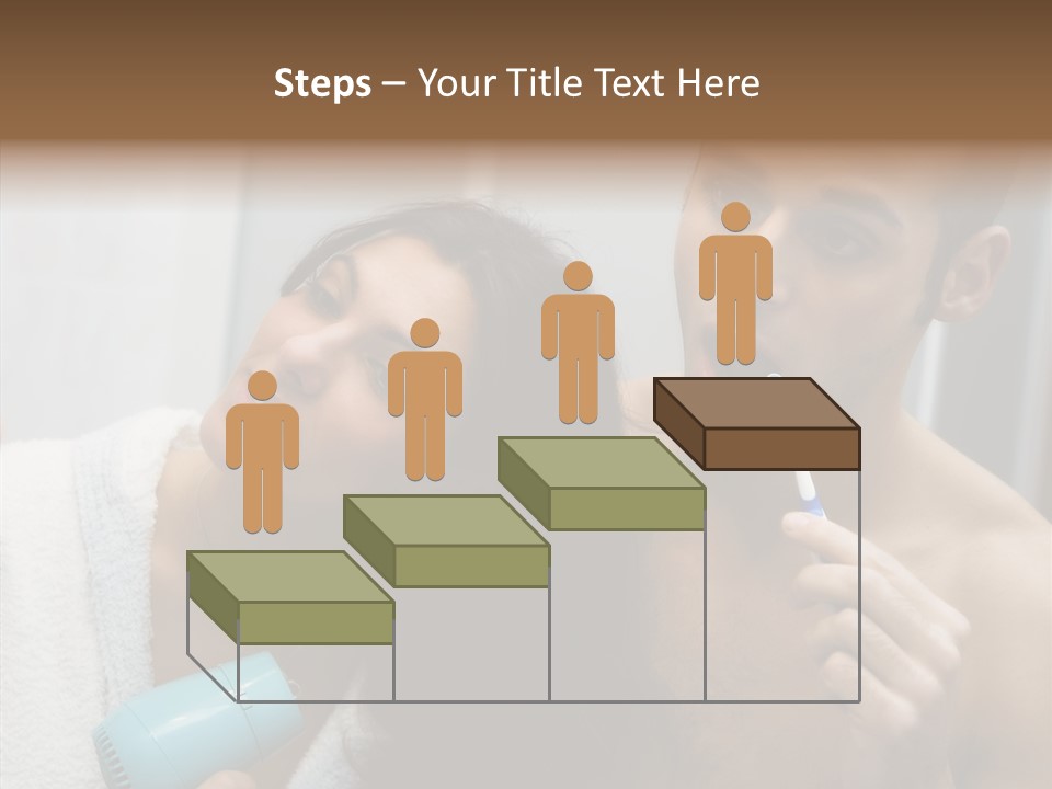 Flirting Caucasian Relationship PowerPoint Template