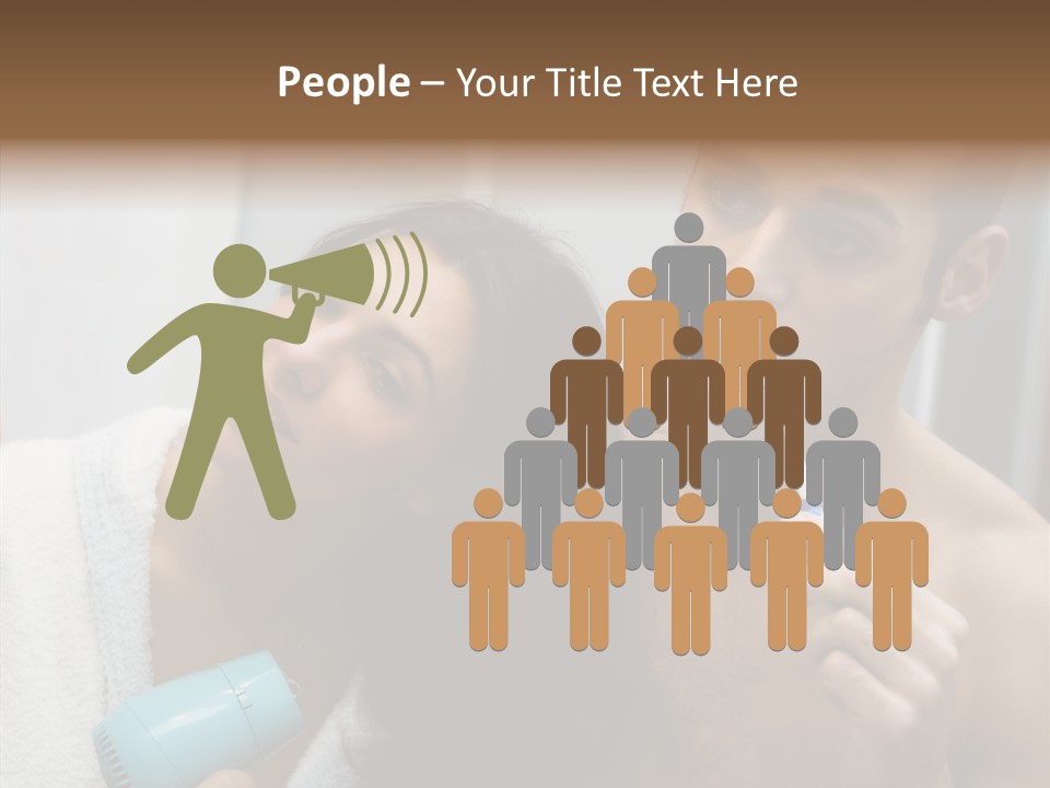 Flirting Caucasian Relationship PowerPoint Template